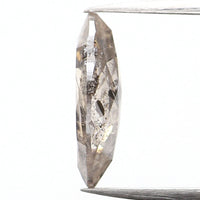 0.54 Ct Natural Loose Diamond, Marquise Diamond, Black Diamond, Gray Diamond, Salt And Pepper, Polished Diamond, Rustic Diamond KDL348