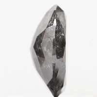 1.60 Ct Natural Loose Diamond, Round Rose Cut Diamond, Black Diamond, Gray Diamond, Salt and Pepper Diamond, Rose Cut Diamond, L519