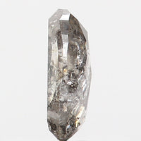 0.57 Ct Natural Loose Diamond, Oval Diamond, Salt And Pepper Diamond, Black Grey Diamond, Oval Cut Diamond, Rustic Diamond KDL9614