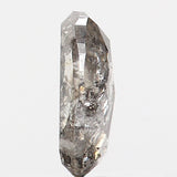 0.57 Ct Natural Loose Diamond, Oval Diamond, Salt And Pepper Diamond, Black Grey Diamond, Oval Cut Diamond, Rustic Diamond KDL9614