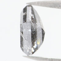 Natural Loose Pentagon Salt And Pepper Diamond Black Grey Color 1.12 CT 6.85 MM Pentagon Rose cut Diamond KDL1501