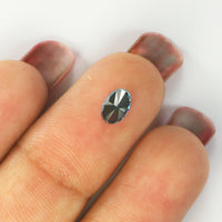 0.55 Ct Natural Loose Diamond Oval Blue Color VS Clarity 6.00 MM KDL8522