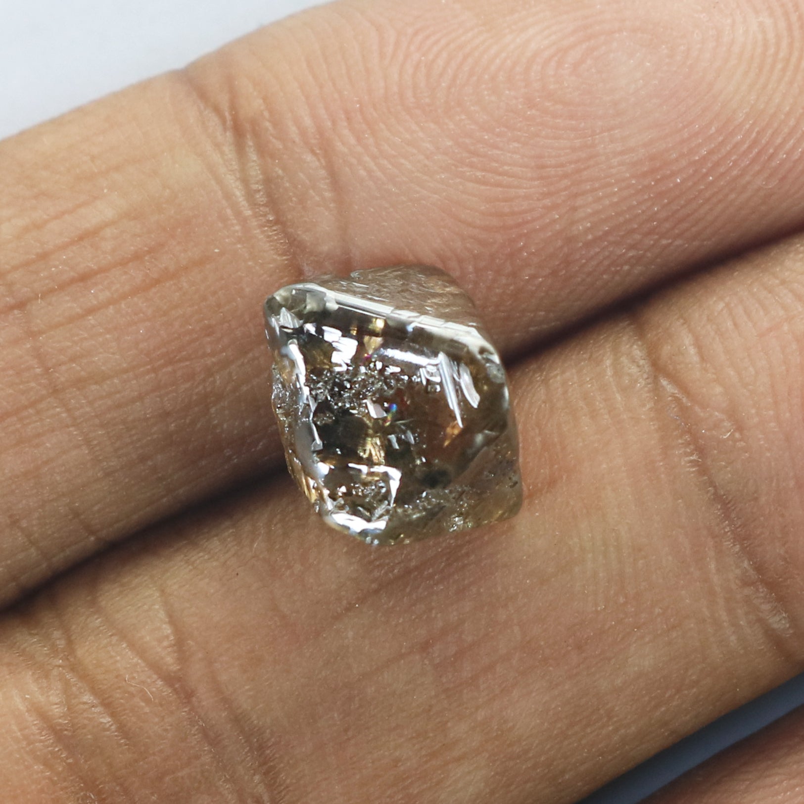 4.75 Ct Natural Loose Diamond Rough Brown Color I1 Clarity 9.20 MM KDL8837