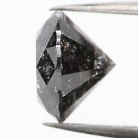 Natural Loose Round Salt And Pepper Diamond Black Grey Color 1.07 CT 6.20 MM Round Brilliant Cut Diamond L958
