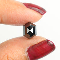 2.28 Ct Natural Loose Diamond, Hexagon Diamond, Black Diamond, Hexagon Cut Diamond, Polished Diamond, Rose Cut Diamond Rustic Diamond KDL9576