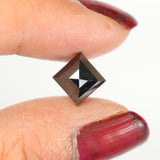 1.96 Ct Natural Loose Diamond, Kite Cut Diamond, Black Color Diamond, Rose Cut Diamond, Rustic Diamond, Real Diamond KDL9571