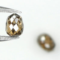 0.92 Ct Natural Loose Diamond, Briolette Diamond, Brown Diamond, Briolette Cut Bead Diamond, Polished Diamond, Faceted Diamond L9904