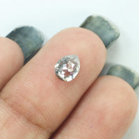 0.83 Ct Natural Loose Diamond Pear Black Grey Salt And Pepper Color I3 Clarity 6.30 MM KDL8506