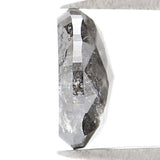 Natural Loose Oval Salt And Pepper Diamond Black Grey Color 0.95 CT 6.80 MM Oval Shape Rose Cut Diamond KDL1544
