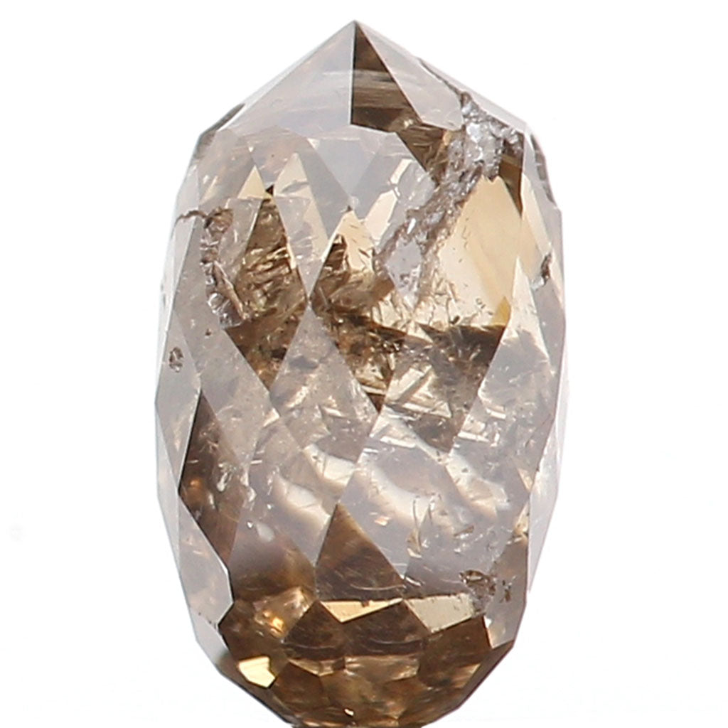 0.77 Ct Natural Loose Briolette Shape Diamond Brown Color Drop Diamond 6.25 MM Natural Loose Brown Color Briolette Rose Cut Diamond LQ9841