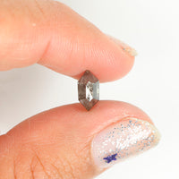 0.61 CT Natural Loose Diamond Hexagon Black Grey Salt And Pepper Color 7.64 MM KDL9458