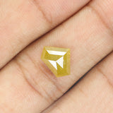 2.52 Ct Natural Loose Diamond, Shield Cut Diamond, Yellow Color Diamond, Rose Cut Diamond, Real Rustic Diamond, Antique Diamond KDL9615