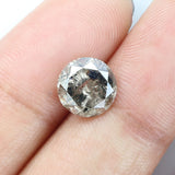 2.30 CT Natural Loose Diamond Round Brown Salt And Pepper Color 8.05 MM KDL9054