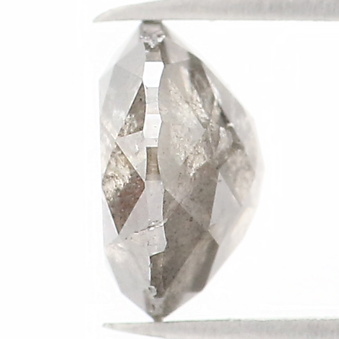 0.87 CT Natural Loose Round Rose Cut Diamond Salt And Pepper Round Shape Diamond 5.80 MM Natural Black Grey Round Rose Cut Diamond LQ1197