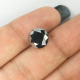 3.76 Ct Natural Loose Diamond Round Black Color 9.30 MM KDL8487