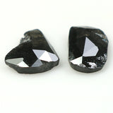 Natural Loose Slice Salt And Pepper Diamond Black Grey Color 1.15 CT 7.65 MM Slice Shape Rose Cut Diamond L1437