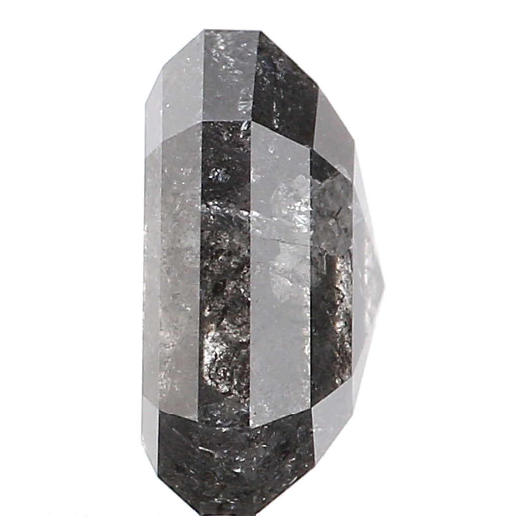 1.70 CT Natural Loose Emerald Cut Diamond Salt And Pepper Emerald Diamond 7.20 MM Natural Loose Black Grey Color Emerald Cut Diamond QL187