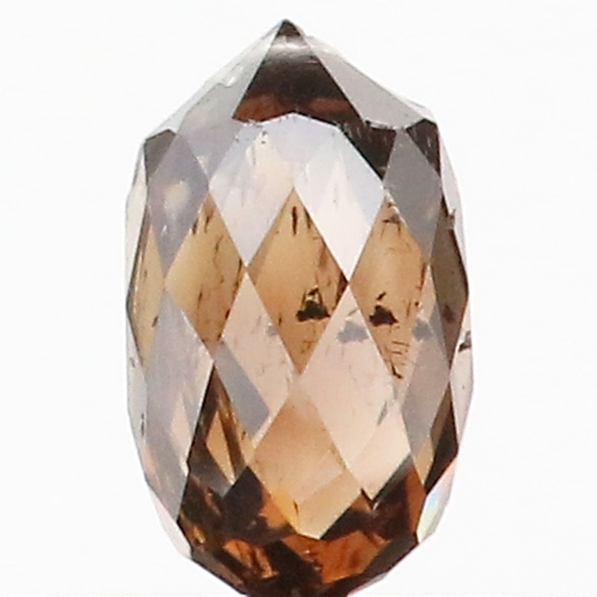 0.47 Ct Natural Loose Briolette Shape Diamond Brown Color Drop Diamond 5.10 MM Natural Loose Brown Color Briolette Rose Cut Diamond LQ9252