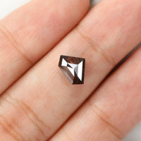 1.35 Ct Natural Loose Diamond Shield Dark Brown Color 6.55 MM L9419
