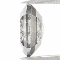 Natural Loose Hexagon Salt And Pepper Diamond Black Grey Color 0.78 CT 6.30 MM Hexagon Shape Rose Cut Diamond KDL1403