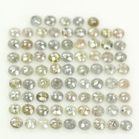 2.49 Ct Natural Loose Diamond, Round Rose Cut Diamond, Grey Diamond, Yellow Diamond, Rose Cut Diamond, Rustic Diamond, Real Diamond L094