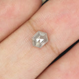 0.46 Ct Natural Loose Diamond, Hexagon Diamond, Grey Diamond, Hexagon Cut Diamond, Polished Diamond, Rose Cut Diamond Rustic Diamond KDL9681