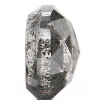 0.57 Ct Natural Loose Diamond Oval Black Grey Salt And Pepper Color I3 Clarity 4.93 MM KDL9012