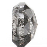 0.57 Ct Natural Loose Diamond Oval Black Grey Salt And Pepper Color I3 Clarity 4.93 MM KDL9012