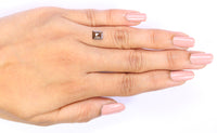 Natural Loose Square Diamond Brown Color 0.85 CT 6.30 MM Square Shape Rose Cut Diamond L7436