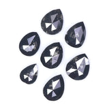 Natural Loose Pear Black Color Diamond 1.41 CT 4.00 MM Pear Shape Rose Cut Diamond L1619