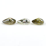 Natural Loose Pear Diamond Green Color 0.66 CT 4.15 MM Pear Shape Rose Cut Diamond L1717