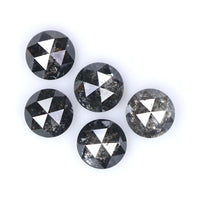 Natural Loose Rose Cut Salt And Pepper Diamond Black Grey Color 1.17 CT 3.70 MM Round Rose Cut Shape Diamond KDL7491