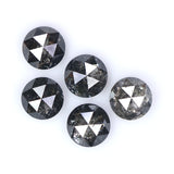 Natural Loose Rose Cut Salt And Pepper Diamond Black Grey Color 1.17 CT 3.70 MM Round Rose Cut Shape Diamond KDL7491