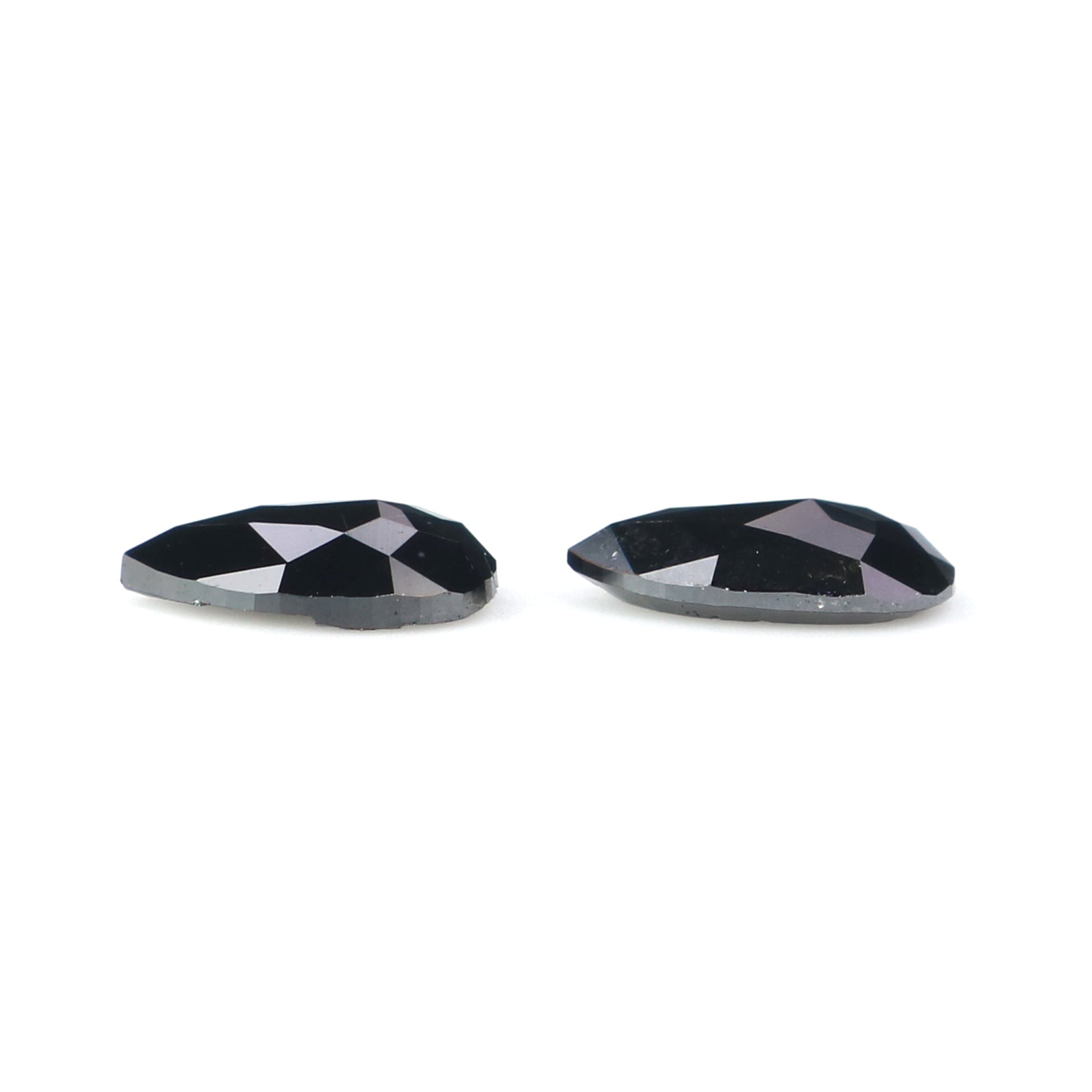 0.69 CT Natural Loose Pear Cut Pair Diamond Black Color Pear Shape Diamond 6.30 MM Natural Loose Black Diamond Pear Rose Cut Diamond KQ2636