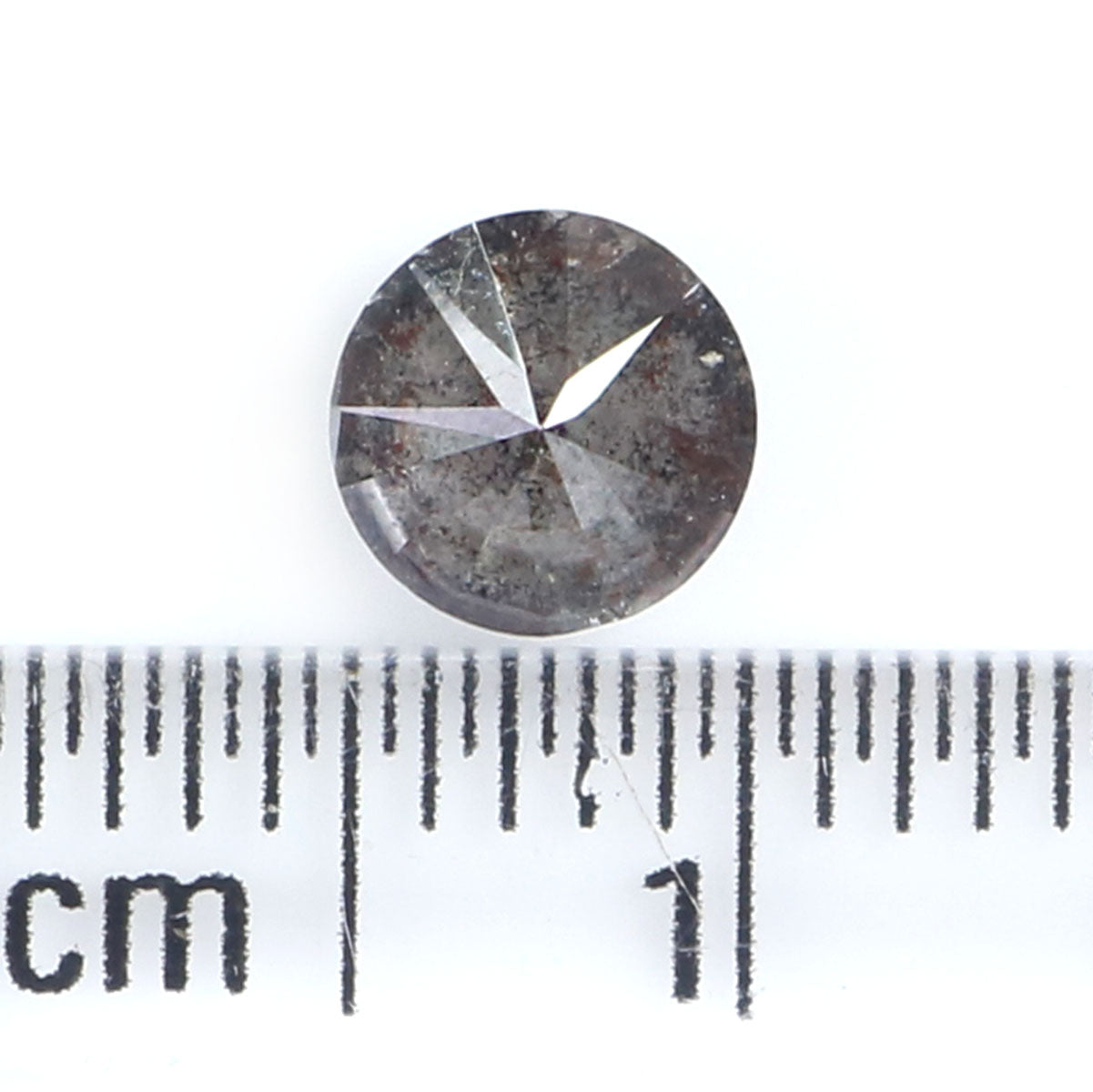Natural Loose Round Brilliant Cut Salt And Pepper Diamond Black Color 0.81 CT 5.40 MM Round Shape Diamond L9412