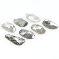 Natural Loose Slice Salt And Pepper Diamond Black Grey Color 0.93 CT 4.75 MM Slice Shape Rose Cut Diamond L1500