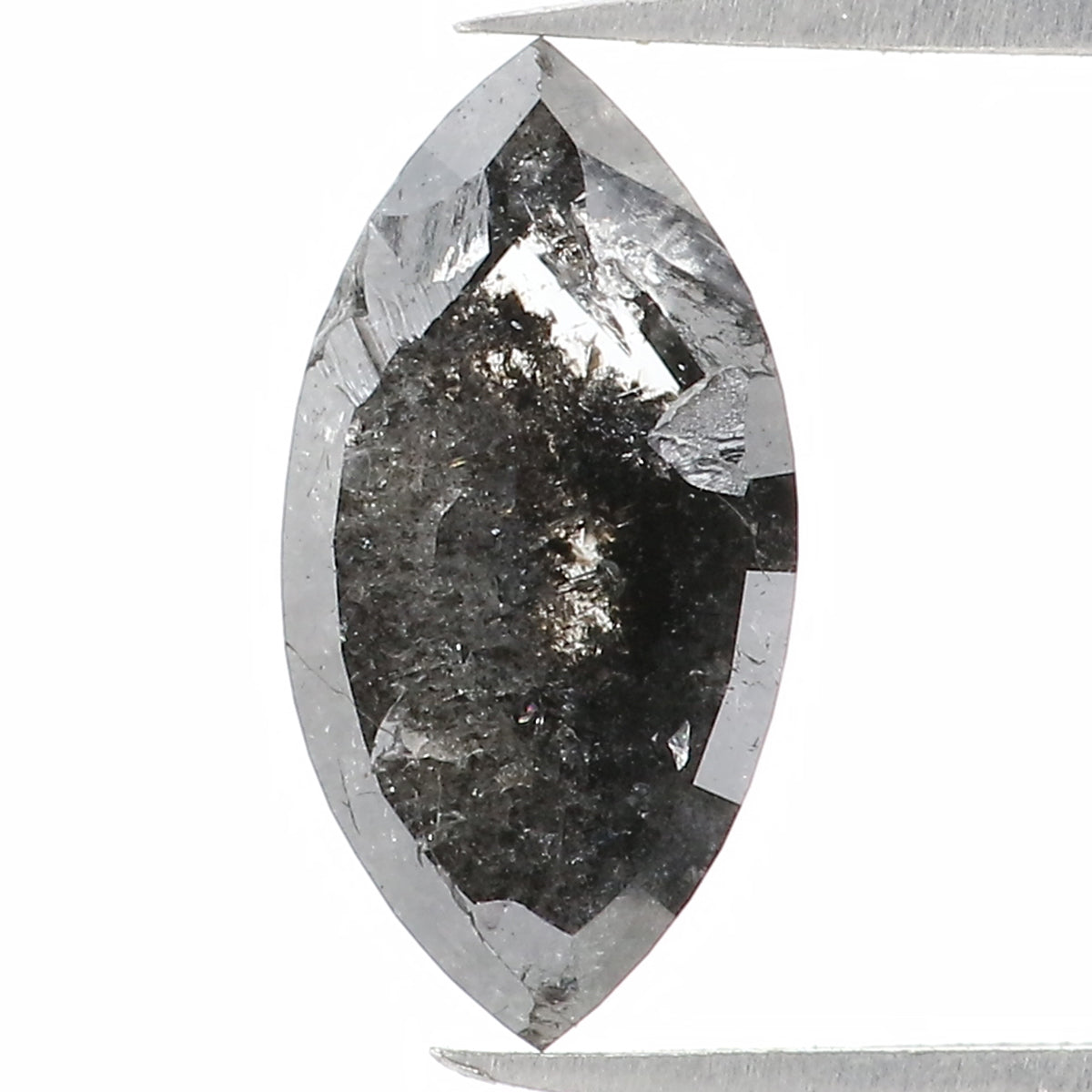 1.08 CT Natural Loose Marquise Shape Diamond Salt And Pepper Marquise Rose Cut Diamond 9.70 MM Black Grey Color Marquise Cut Diamond QL1200