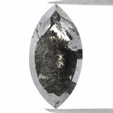Natural Loose Marquise Salt And Pepper Diamond Black Grey Color 1.08 CT 9.70 MM Marquise Shape Rose Cut Diamond KDL1200