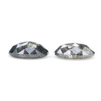 Natural Loose Oval Salt And Pepper Diamond Black Grey Color 0.59 CT 4.98 MM Oval Shape Rose Cut Diamond KR2566