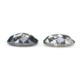 Natural Loose Oval Salt And Pepper Diamond Black Grey Color 0.59 CT 4.98 MM Oval Shape Rose Cut Diamond KR2566