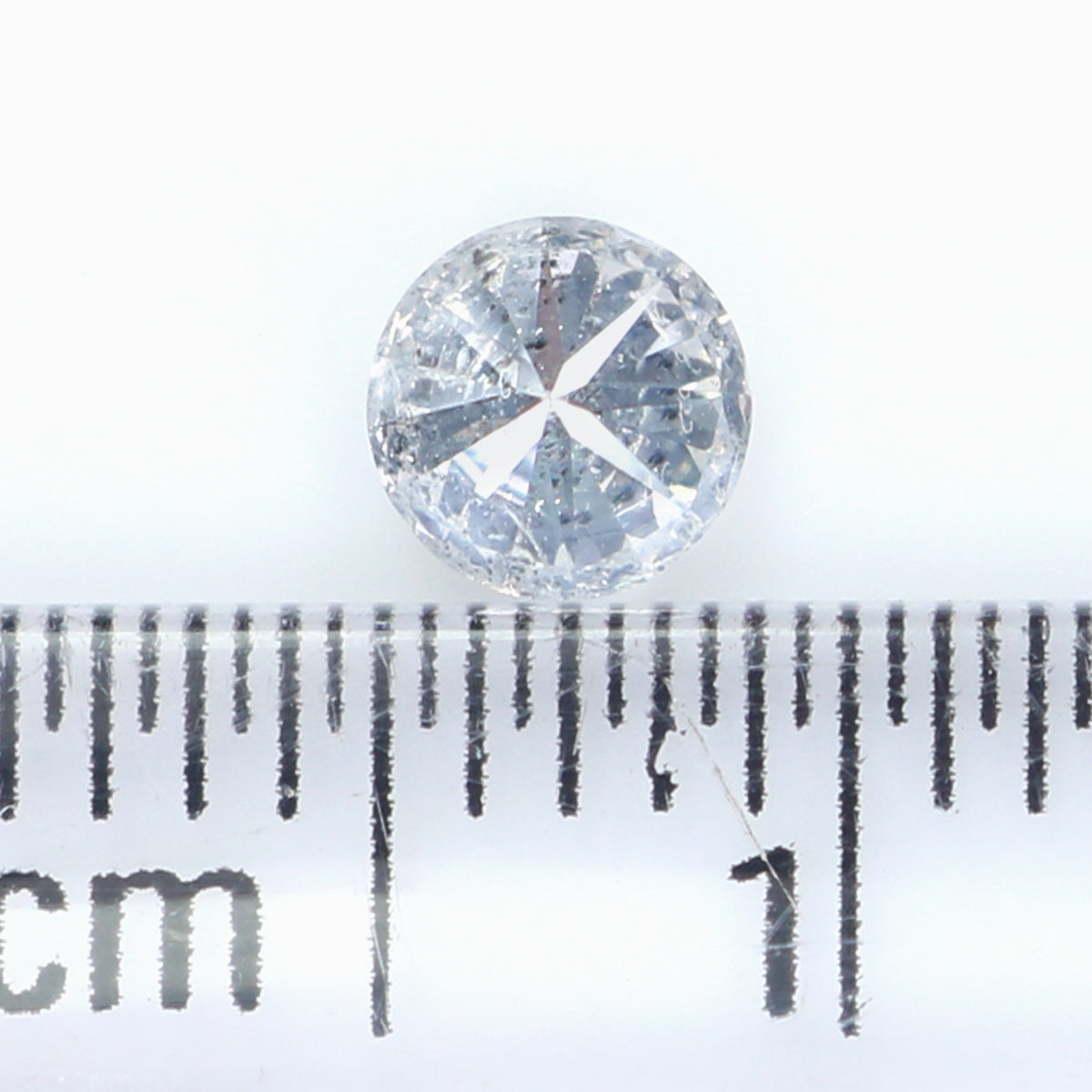 Natural Loose Round Salt And Pepper Diamond Black Grey Color 0.29 CT 4.10 MM Round Brilliant Cut Diamond KR2003