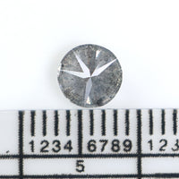 Natural Loose Round Salt And Pepper Diamond Black Grey Color 0.71 CT 5.48 MM Round Brilliant Cut Diamond L2565