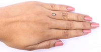 Natural Loose Pear Salt And Pepper Diamond Black Grey Color 0.43 CT 6.50 MM Pear Shape Rose Cut Diamond KR1846