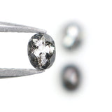 Natural Loose Oval Diamond, Salt And Pepper Oval Diamond, Natural Loose Diamond, Oval Rose Cut Diamond, 0.73 CT Oval Shape Diamond L2776
