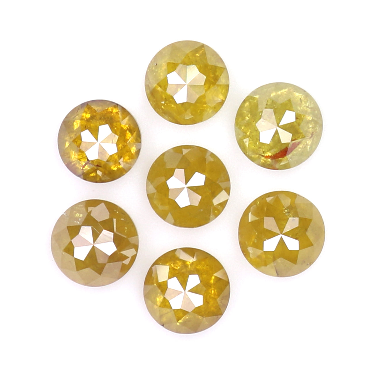 1.31 CT Natural Loose Rose Cut Diamond Yellow Color Round Shape Diamond 3.10 MM Natural Loose Diamond Brown Round Rose Cut Diamond LQ9280