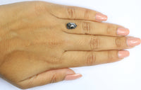 Natural Loose Bullet Salt And Pepper Diamond Black Grey Color 2.30 CT 10.75 MM Bullet Shape Rose Cut Diamond L8074