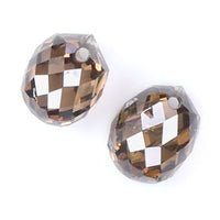 Natural Loose briolette Brown Color Diamond 1.14 CT 4.55 MM Drop Shape Rose Cut Diamond KDL144