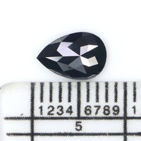 Natural Loose Pear Diamond Black Color 0.61 CT 7.60 MM Pear Shape Rose Cut Diamond KDK2618