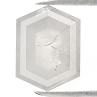 Natural Loose Hexagon Grey Color Diamond 0.76 CT 6.50 MM Hexagon Shape Rose Cut Diamond KDL1121