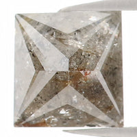 Natural Loose Princess Cut Diamond Black Color 1.52 CT 6.45 MM Princess Rose Cut Diamond L1188